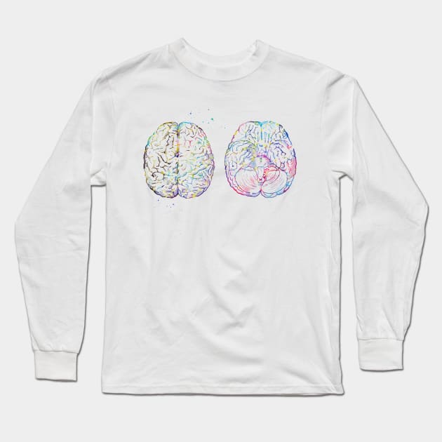 Human brain scheme Long Sleeve T-Shirt by erzebeth